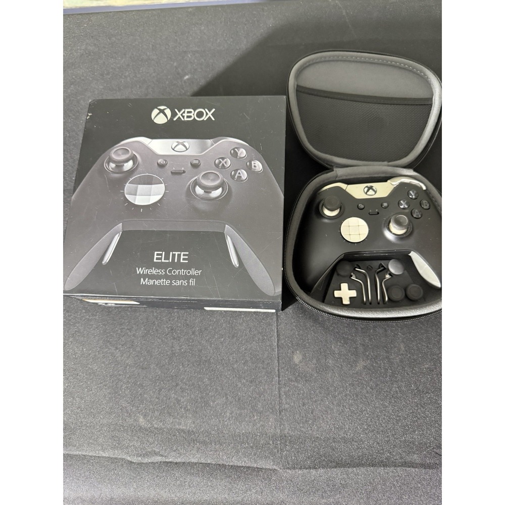 Microsoft Xbox One Black Elite Wireless Controller Series 1 Model 1698 AS IS‎